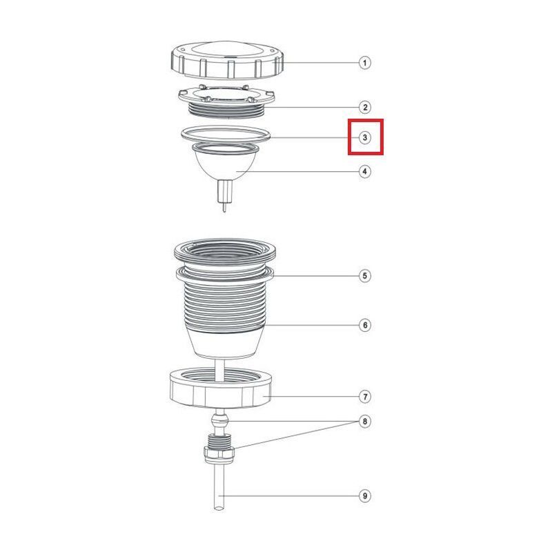 Уплотнительное кольцо прожектора Aquaviva LED/UL-50