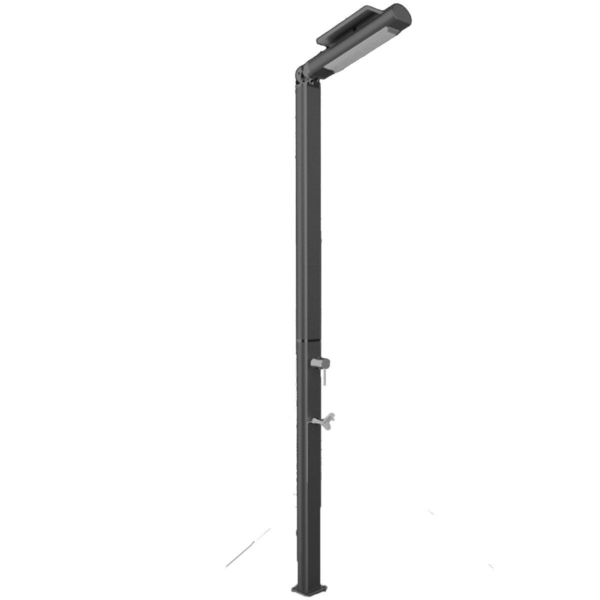 Душ уличный AquaViva Quick с LED подсветкой, Slate с мойкой для ног