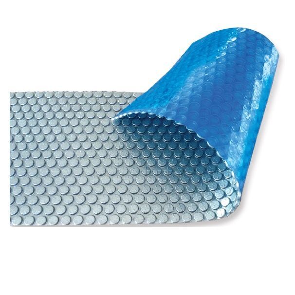 Солярное покрытие Aquaviva Platinum Bubbles серебро/голубой (6x30 м, 500 мкм)