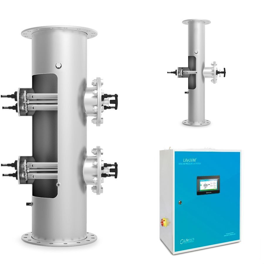 Ультрафиолетовая установка LIfetech TOP 63м3, DN150, 2kw, 18000h, Ручная очистка