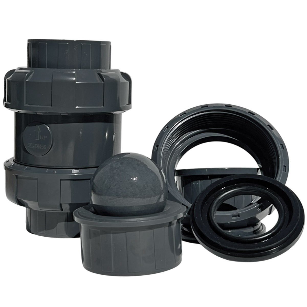 Обратный клапан шаровый d63 уплотнение EPDM AQUAVIVA, Россия