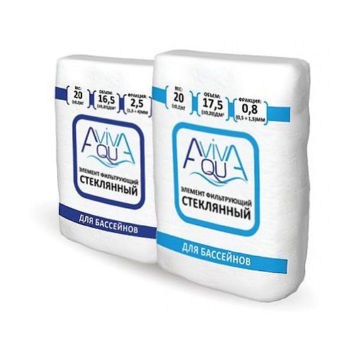 Песок стеклянный Aquaviva, фракция 0.5 - 1.5 мм, 20 кг